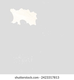 High detailed vector map. Jersey. Watercolor style. Banana color. Pastel yellow color.
