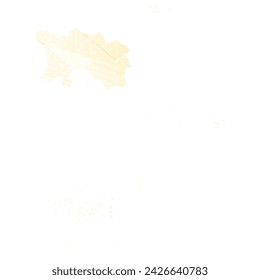 High detailed vector map. Jersey. Watercolor style. Banana color. Pastel yellow. Delicate yellow.