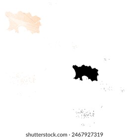 High detailed vector map. Jersey.