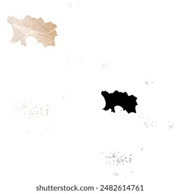 Mapa de Vector detallado. Jersey.