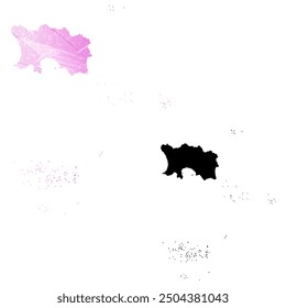 High detailed vector map. Jersey.