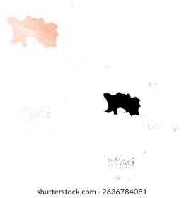 High detailed vector map. Jersey.