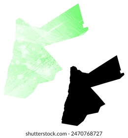 High detailed vector map. Jordan.