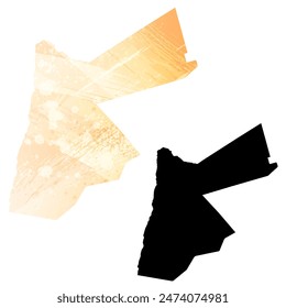 High detailed vector map. Jordan.