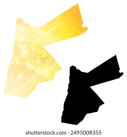 Mapa de Vector detallado. Jordania.