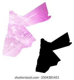 Alto mapa de Vector detallado. Jordania.