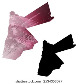 High detailed vector map. Jordan.