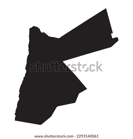High detailed vector map. Jordan. New Map 2023.