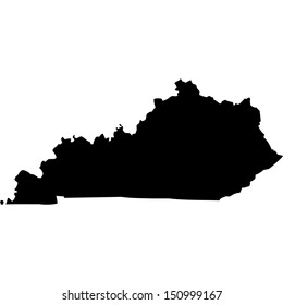 High detailed vector map - Kentucky 