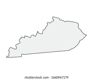 High Detailed Vector Map Kentucky Usa Stock Vector (Royalty Free ...