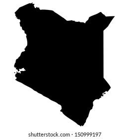 High detailed vector map - Kenya 