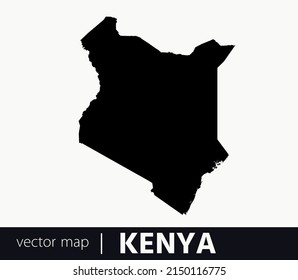 Mapa de vectores detallado alto - Kenia