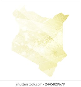 Mapa de Vector detallado. Kenia.