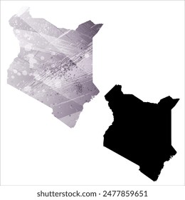 Mapa de Vector detallado. Kenia.