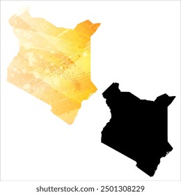High detailed vector map. Kenya.