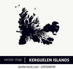 High Detailed Vector Map - Kerguelen Islands