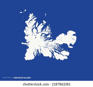 High Detailed Vector Map - Kerguelen Islands