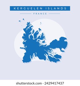 High Detailed Vector Map - Kerguelen Islands