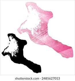 High detailed vector map. Kiribati.
