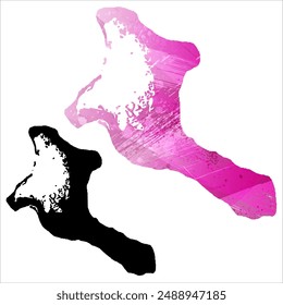 High detailed vector map. Kiribati.