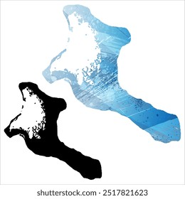High detailed vector map. Kiribati.