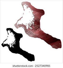 Alto mapa de Vector detallado. Kiribati.