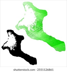 Alto mapa de Vector detallado. Kiribati.