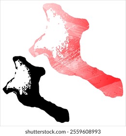 High detailed vector map. Kiribati.