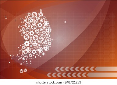 High detailed vector map - Korea