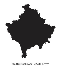 High detailed vector map. Kosovo. New Map 2023.
