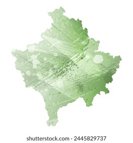 High detailed vector map. Kosovo.