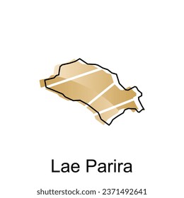 High detailed vector map of Lae Parira City modern outline, Logo Vector Design. Abstract, designs concept, logo, logotype element for template. svg