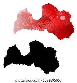 Mapa vetorial altamente detalhado. Letónia.