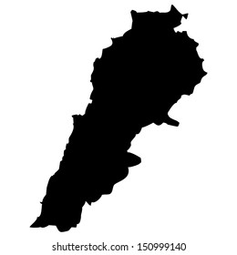 High detailed vector map - Lebanon 