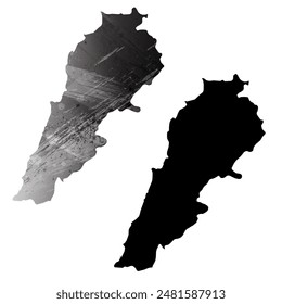 High detailed vector map. Lebanon.