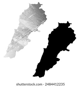 High detailed vector map. Lebanon.
