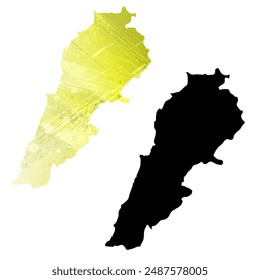 High detailed vector map. Lebanon.
