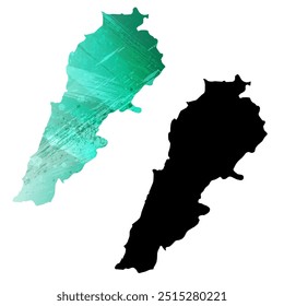 Alto mapa de Vector detallado. Líbano.