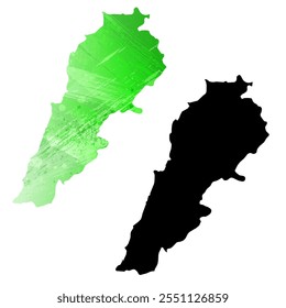 Mapa vetorial altamente detalhado. Líbano.