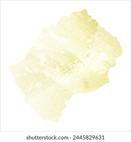 Detaillierte Karte der Vektorgrafik. Lesotho.