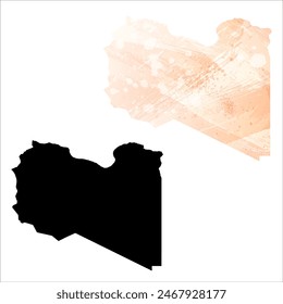 High detailed vector map. Libya.