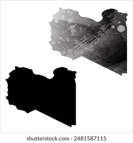 High detailed vector map. Libya.
