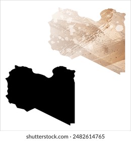 High detailed vector map. Libya.