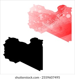 High detailed vector map. Libya.