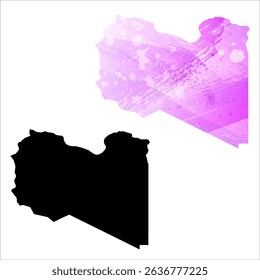 High detailed vector map. Libya.