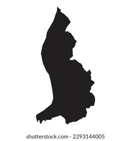 High detailed vector map. Liechtenstein. New Map 2023.