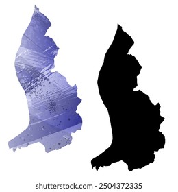 Alto mapa de Vector detallado. Liechtenstein.