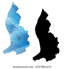 Mapa vetorial altamente detalhado. Liechtenstein.