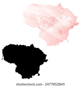 High detailed vector map. Lithuania.