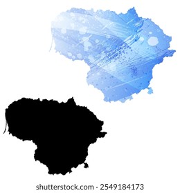 Mapa vetorial altamente detalhado. Lituânia.
